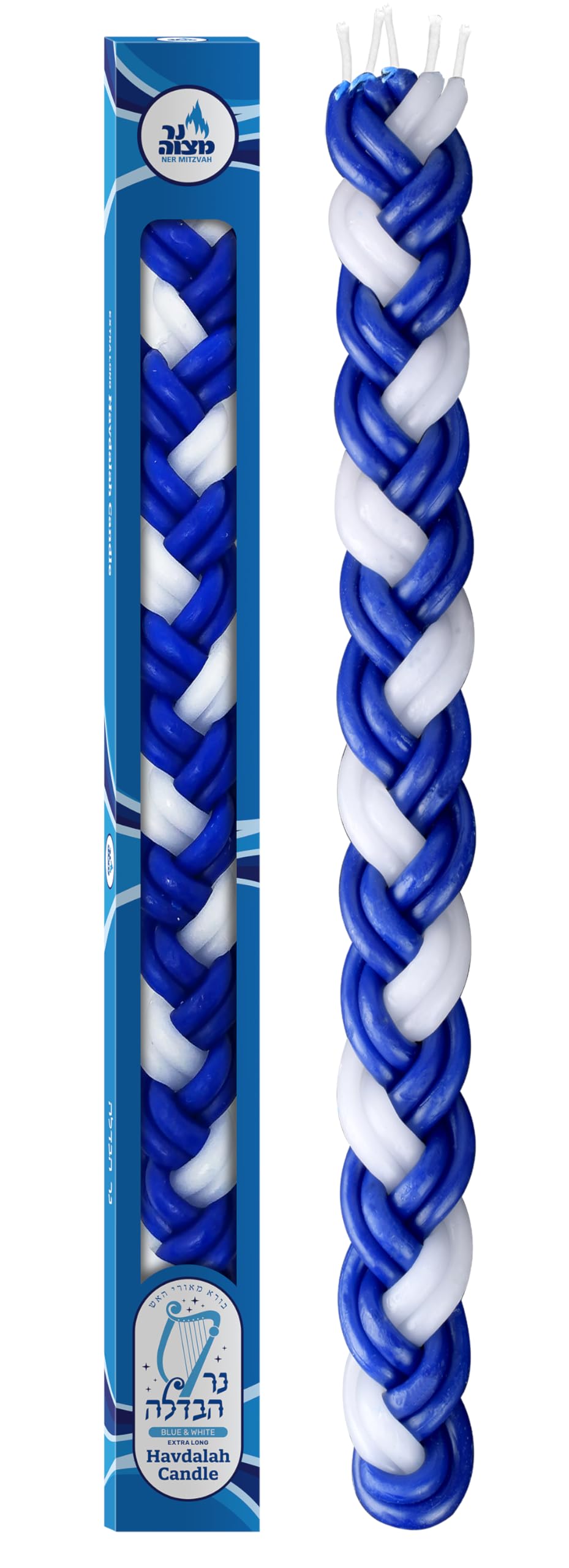 Amazon.com: Ner Mitzvah Braided Havdalah Candle - Large 15-Inch